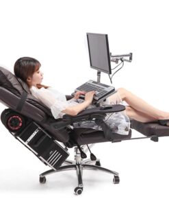 OK930 Full Motion Reclining Chair + Monitor Keyboard Holder +Chair Arm Clamp Elbow Wrist Support Mouse Pad for Game Office